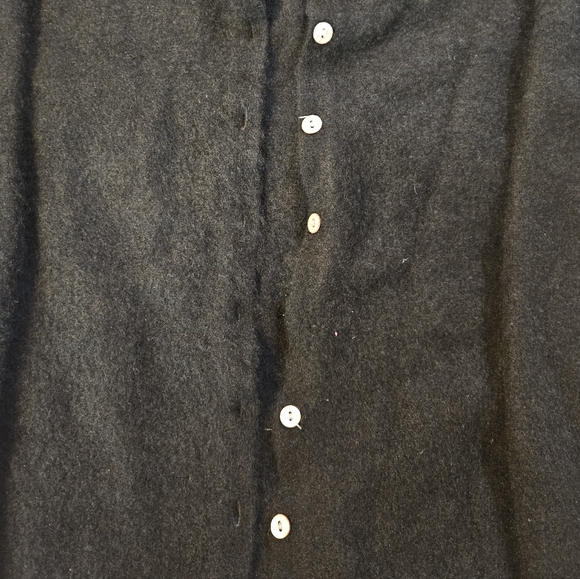 Classic Timeless Black Cashmere Women's Sweater Quiet Luxury Buttons Soft - Picture 3 of 13